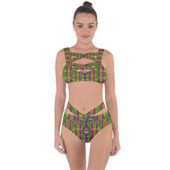 Sunset Love In The Rainbow Decorative Bandaged Up Bikini Set  by pepitasart