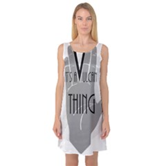 Vulcan Thing Sleeveless Satin Nightdress by Howtobead