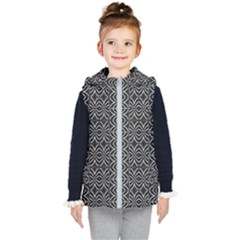 Black And White Tribal Print Kid s Hooded Puffer Vest by dflcprints