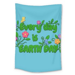 Earth Day Large Tapestry by Valentinaart