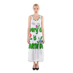 Earth Day Sleeveless Maxi Dress by Valentinaart