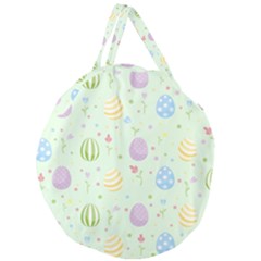 Easter Pattern Giant Round Zipper Tote by Valentinaart