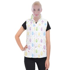 Easter Pattern Women s Button Up Vest by Valentinaart