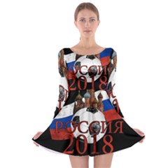 Russia Football World Cup Long Sleeve Skater Dress by Valentinaart