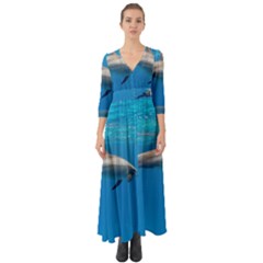 Dolphin 3 Button Up Boho Maxi Dress by trendistuff