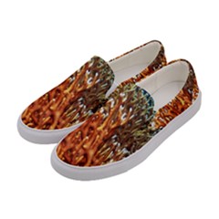 Fire Coral 1 Women s Canvas Slip Ons by trendistuff