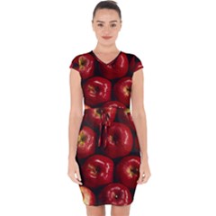 Apples 2 Capsleeve Drawstring Dress  by trendistuff