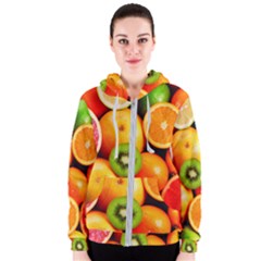 Mixed Fruit 1 Women s Zipper Hoodie by trendistuff