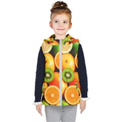 Mixed Fruit 1 Kid s Hooded Puffer Vest by trendistuff