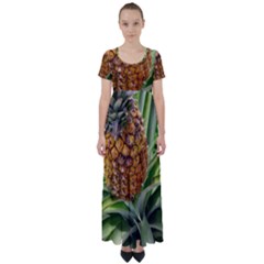 Pineapple 2 High Waist Short Sleeve Maxi Dress by trendistuff