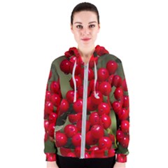 Red Berries 2 Women s Zipper Hoodie by trendistuff