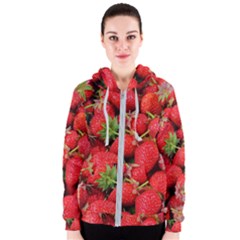 Strawberries 1 Women s Zipper Hoodie by trendistuff