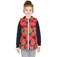 Strawberries 1 Kid s Hooded Puffer Vest by trendistuff