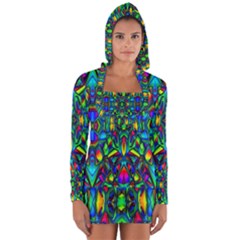 Colorful-13 Long Sleeve Hooded T-shirt by ArtworkByPatrick