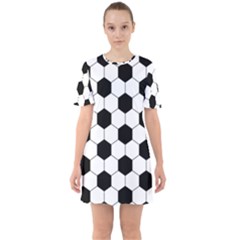 Football Sixties Short Sleeve Mini Dress by Valentinaart