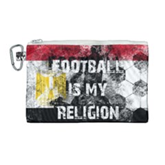 Football Is My Religion Canvas Cosmetic Bag (large) by Valentinaart