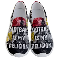 Football Is My Religion Men s Lightweight Slip Ons by Valentinaart