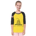 Gadsden Flag Don t tread on me Kids  Quarter Sleeve Raglan Tee View1