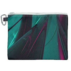 Abstract Green Purple Canvas Cosmetic Bag (xxl) by Sapixe