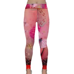 Wonderful Butterflies With Dragonfly Classic Yoga Leggings by FantasyWorld7