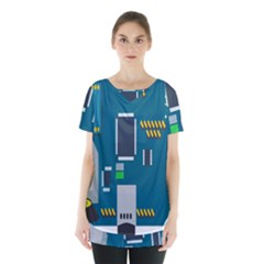 Amphisbaena Two Platform Dtn Node Vector File Skirt Hem Sports Top by Sapixe