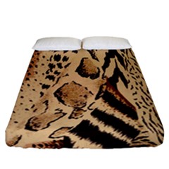 Animal Fabric Patterns Fitted Sheet (california King Size) by Sapixe