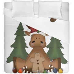 Christmas Moose Duvet Cover Double Side (king Size) by Sapixe