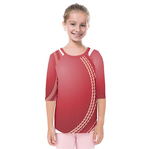 Cricket Ball Kids  Quarter Sleeve Raglan Tee by Sapixe