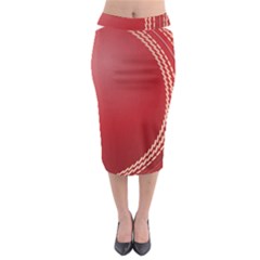 Cricket Ball Midi Pencil Skirt by Sapixe