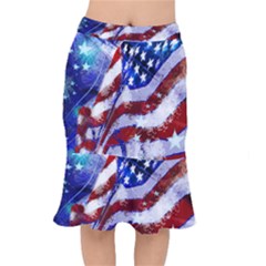 Flag Usa United States Of America Images Independence Day Mermaid Skirt by Sapixe