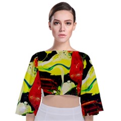 Drama 1 Tie Back Butterfly Sleeve Chiffon Top by bestdesignintheworld