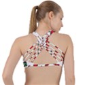Vintage Christmas Naughty Or Nice Criss Cross Racerback Sports Bra View2