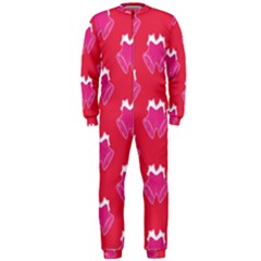 Christmas Red Pattern Reasons Onepiece Jumpsuit (men)  by Sapixe