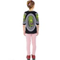 Zombie Pictured Illustration Kids  Quarter Sleeve Raglan Tee View2