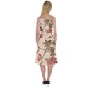 Textured Vintage Floral Design Midi Sleeveless Dress View2