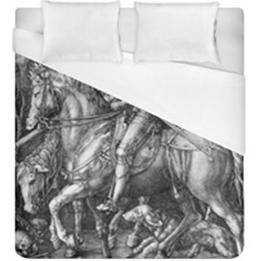 Death And The Devil - Albrecht Dürer Duvet Cover (king Size) by Valentinaart