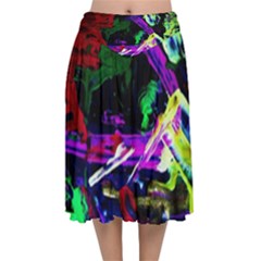 Spooky Attick 5 Velvet Flared Midi Skirt by bestdesignintheworld