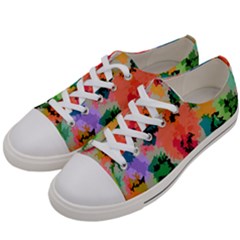 Colorful Spots                             Women s Low Top Canvas Sneakers by LalyLauraFLM