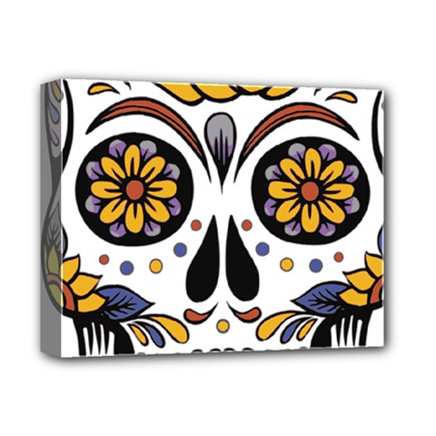 Sugar Skull Deluxe Canvas 14  X 11  by StarvingArtisan