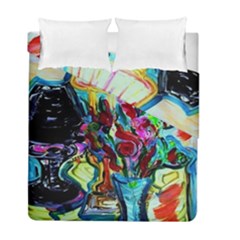 Still Life With Two Lamps Duvet Cover Double Side (full/ Double Size) by bestdesignintheworld