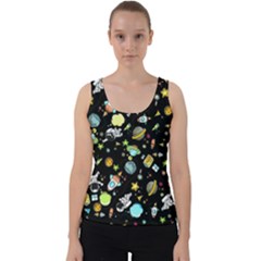 Space Pattern Velvet Tank Top by Valentinaart