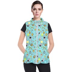 Space Pattern Women s Puffer Vest by Valentinaart