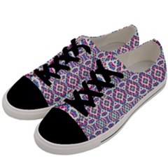 Colorful Folk Pattern Men s Low Top Canvas Sneakers by dflcprints