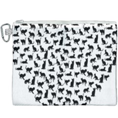 Heart Love Cats Kitten Kitty Canvas Cosmetic Bag (xxxl) by Simbadda