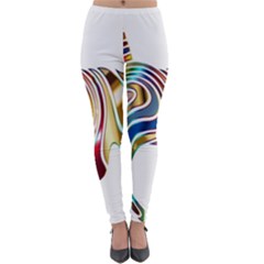 Horse Equine Psychedelic Abstract Lightweight Velour Leggings by Simbadda