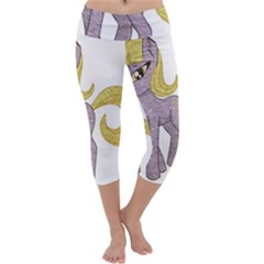 Unicorn Narwhal Mythical One Horned Capri Yoga Leggings by Simbadda