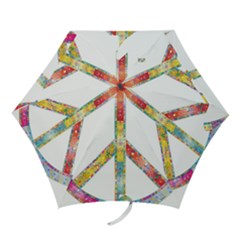 Flourish Decorative Peace Sign Mini Folding Umbrellas by Simbadda