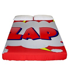 Comic Bubble Popart Cartoon Action Fitted Sheet (california King Size) by Simbadda