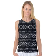Futuristic Geometric Stripes Pattern Women s Basketball Tank Top by dflcprints