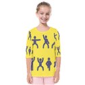 Gymnast Stick Man Man Stick Kids  Quarter Sleeve Raglan Tee View1